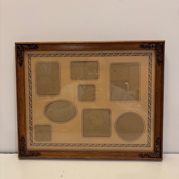 Vintage wood Multi photo collage wall hanging picture frame - Picture 1 of 9
